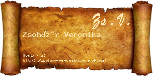 Zsohár Veronika névjegykártya